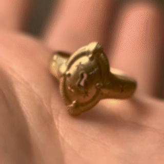 Vanity Keyhole Signet Ring - MADE TO ORDER