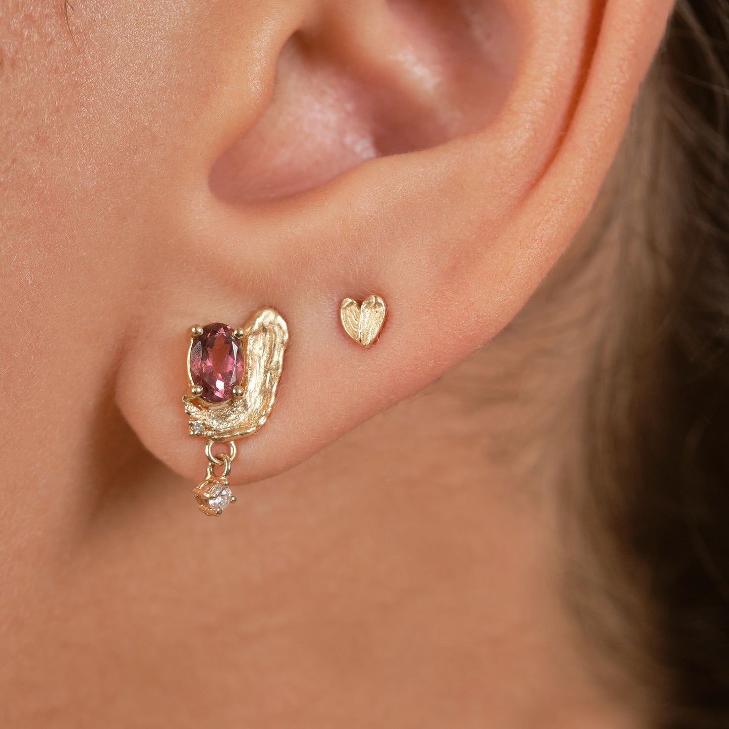 Renoir Heart Earring (Single)