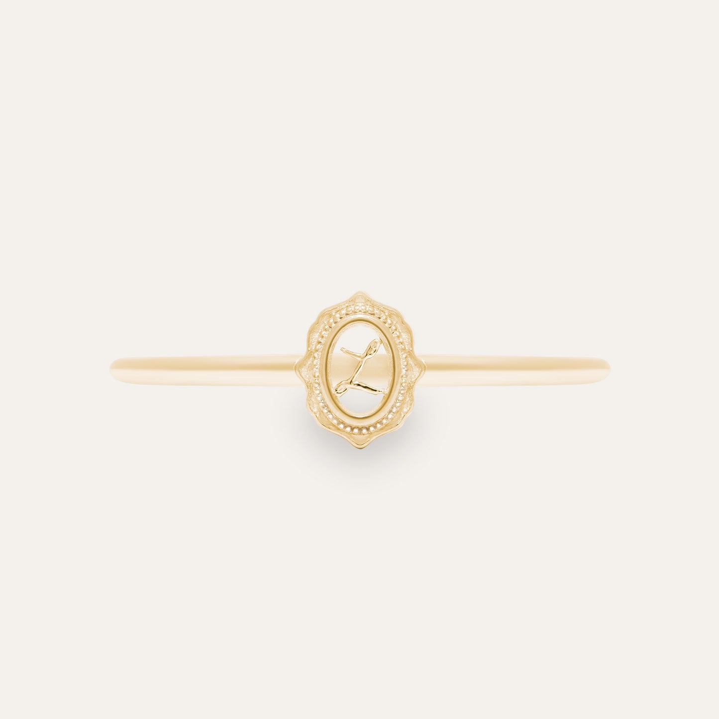 Petit Objet d'Art Tag Initial Ring