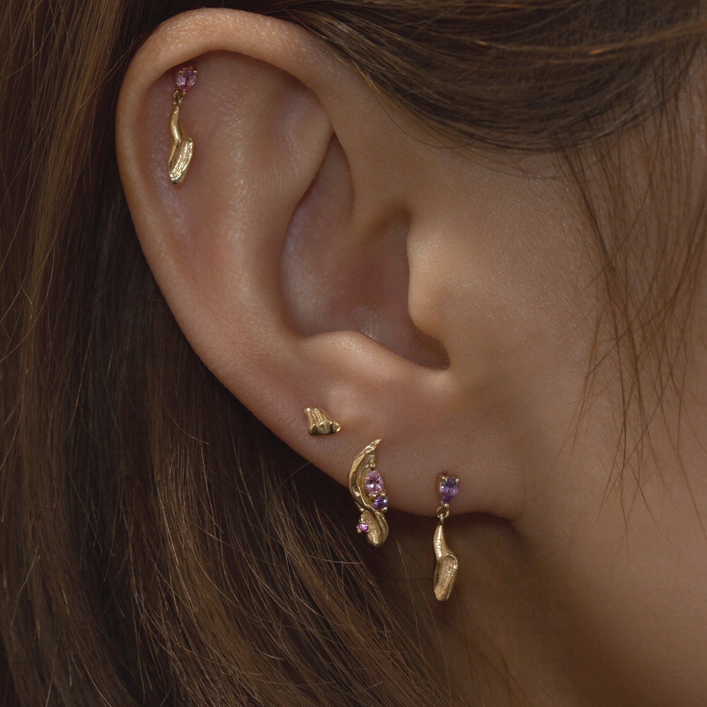 Orchid Cascade Earring (Single)