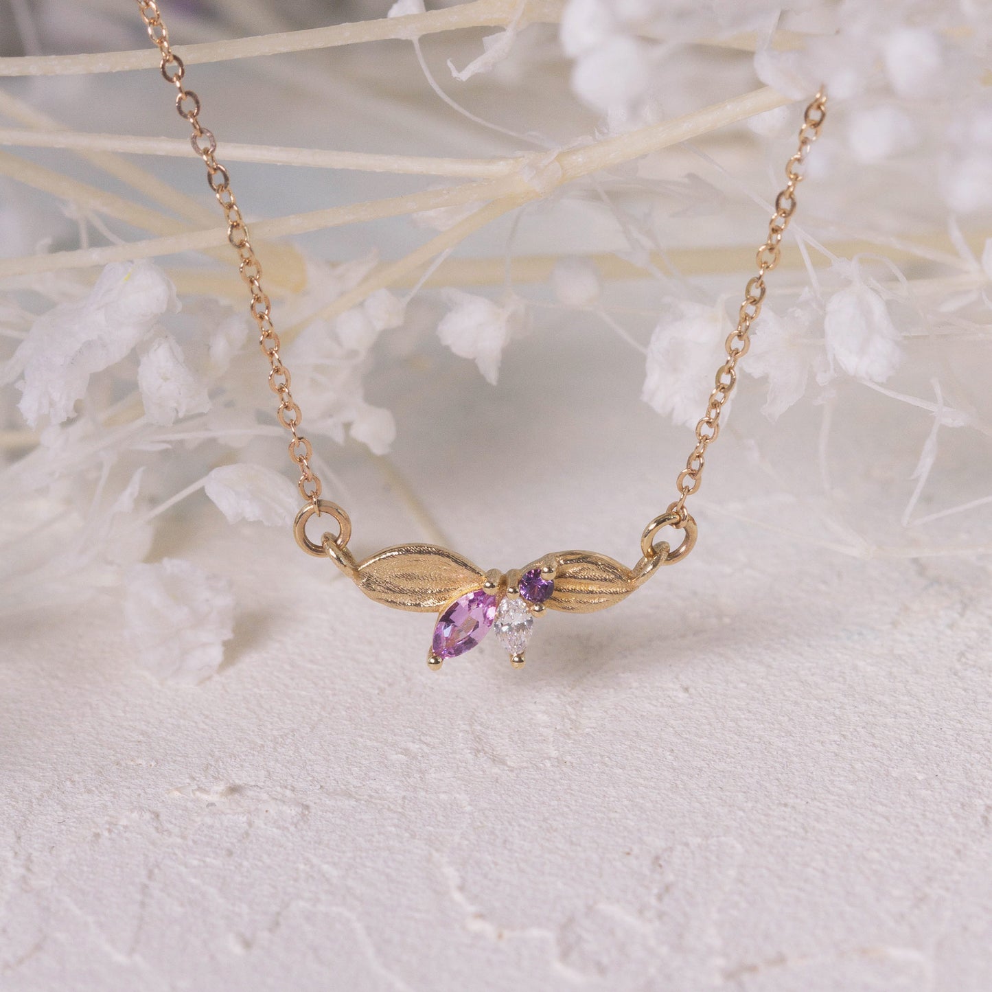 Pink Lily Necklace
