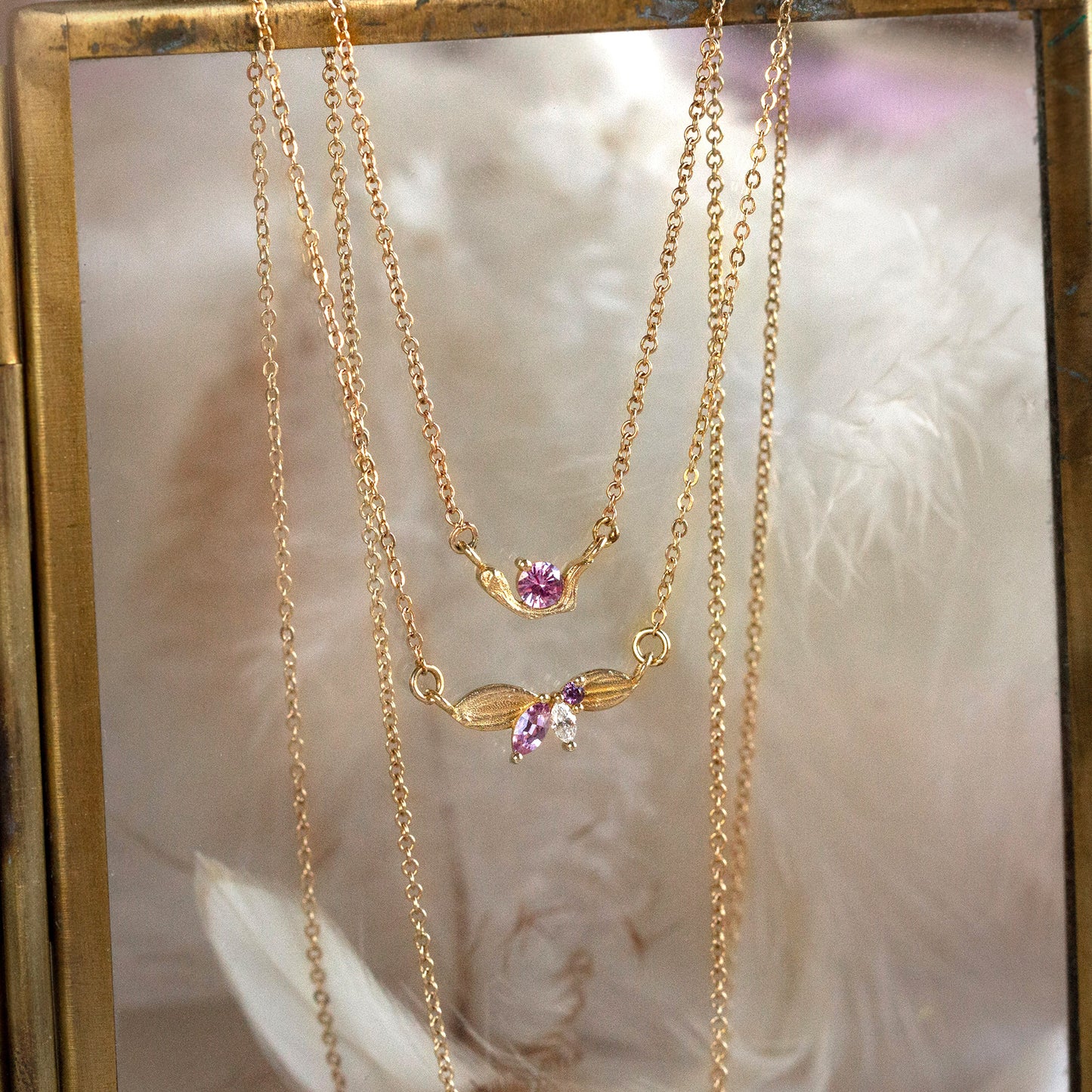 Pink Lily Necklace