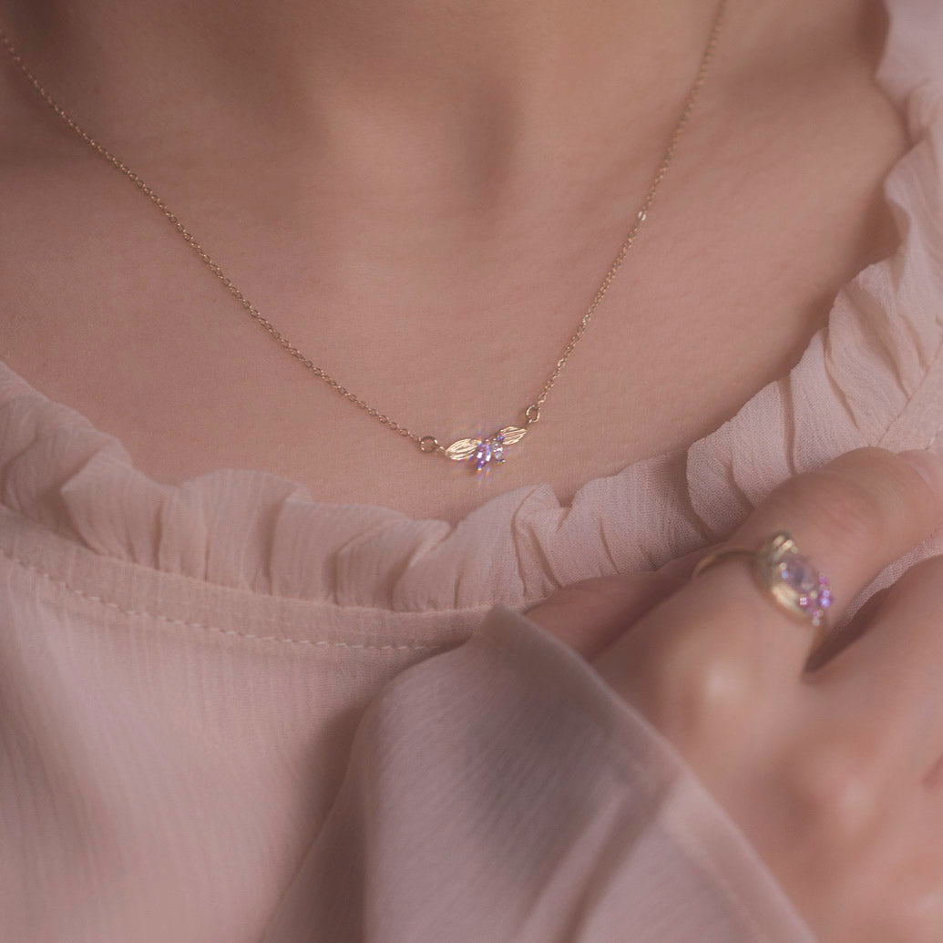 Pink Lily Necklace