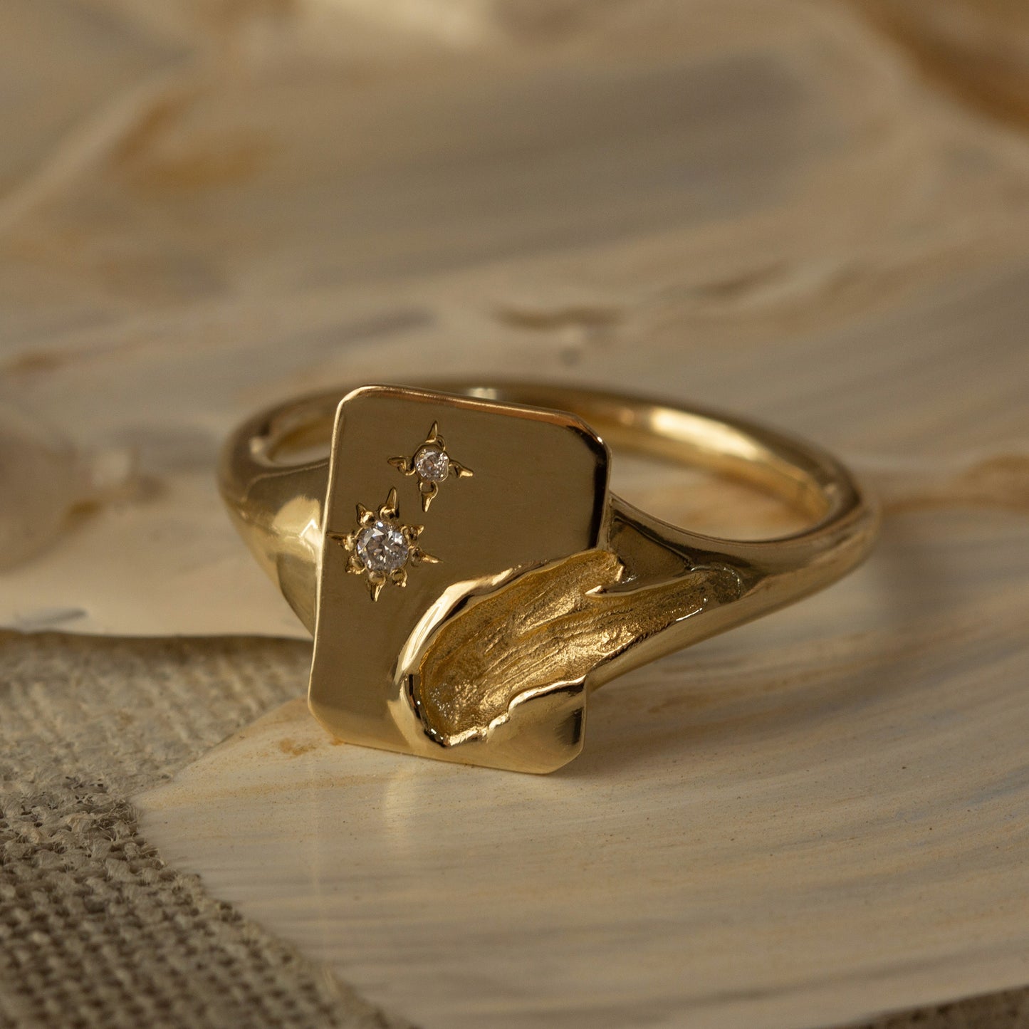 Van Gogh's Sunflowers Signet Ring