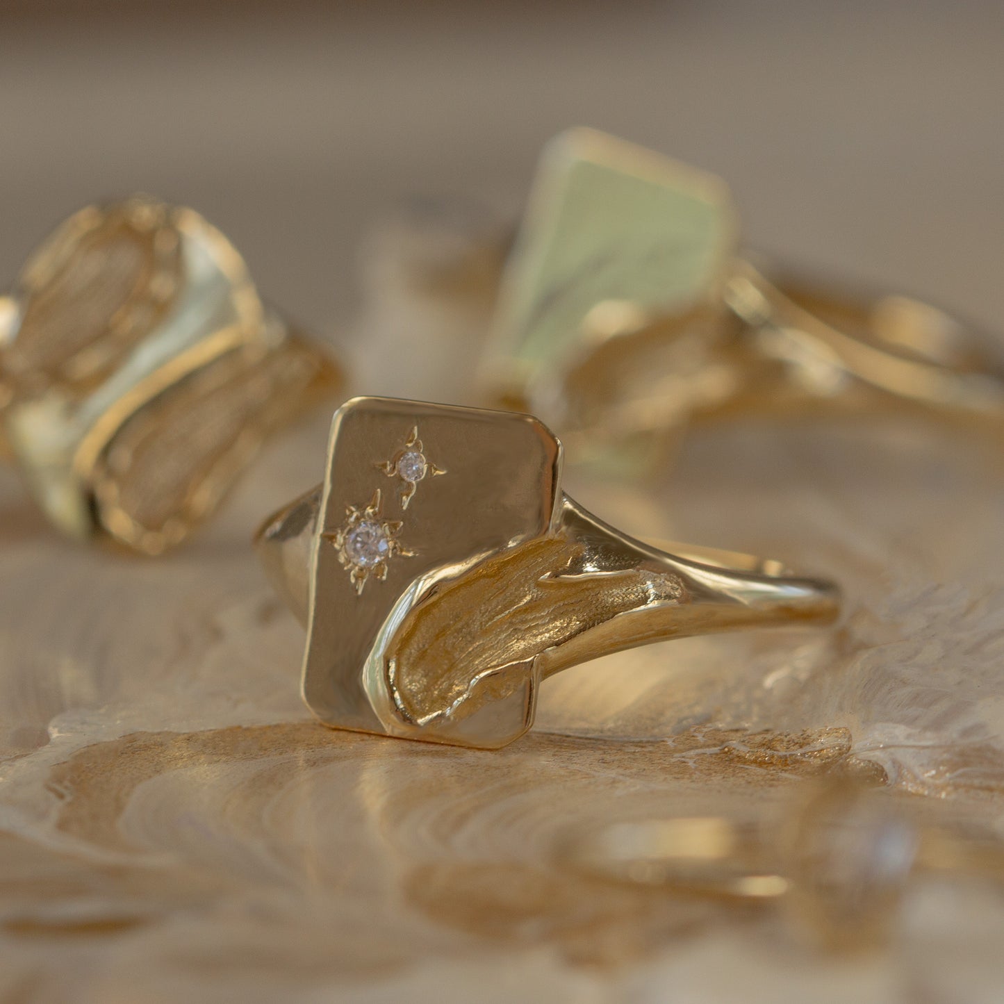 Van Gogh's Sunflowers Signet Ring