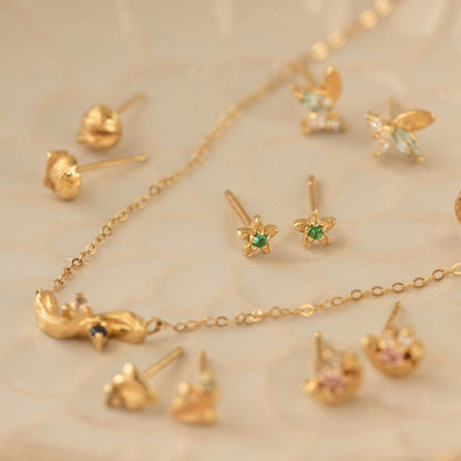 Green Fleur Earring (Single)