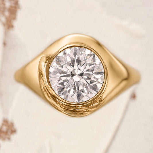 Glaze Signet - 1.5ct Lab Grown - Round