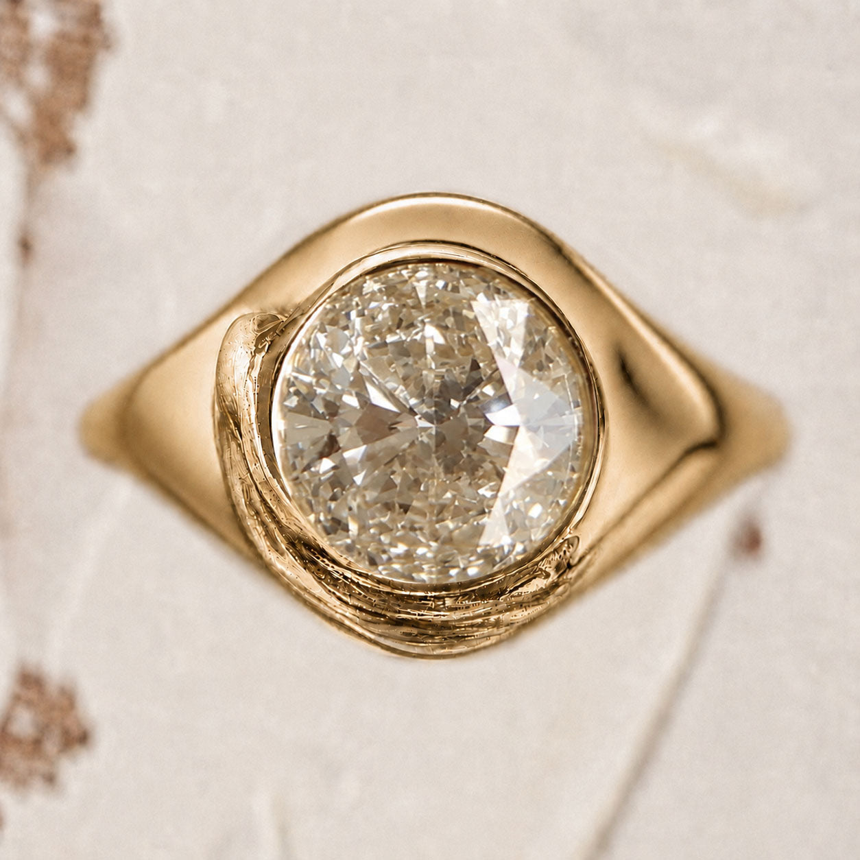Glaze Signet - 2ct Lab Grown - Round