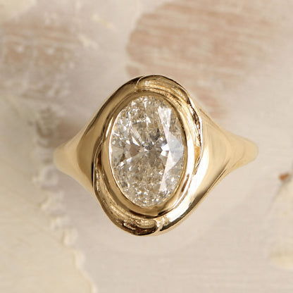 Glaze Signet - 2ct Lab Grown - Oval