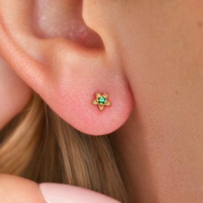 Green Fleur Earring