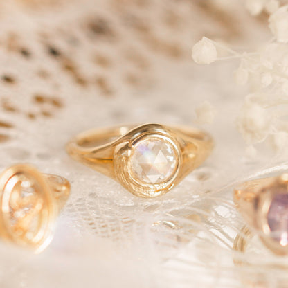 Van Gogh Rose-cut Diamond Signet Ring