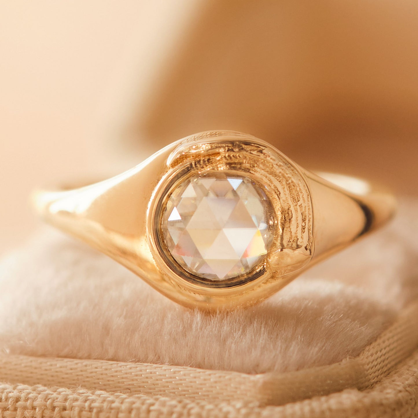 Van Gogh Rose-cut Diamond Signet Ring
